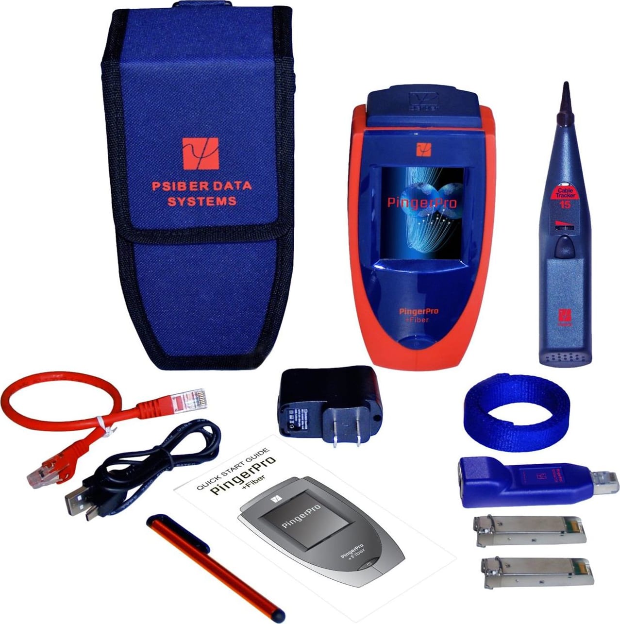 Psiber PRO7115 PingerPro PoE Cable and Network Management Tester + CT15 And CC-DLX1