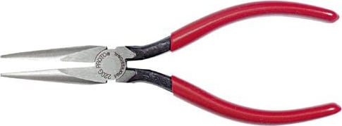 Proto J282G - Pliers, Needle Nose, Serrated Jaw, 4-7/8' OAL, Plain Grip Handle, Steel