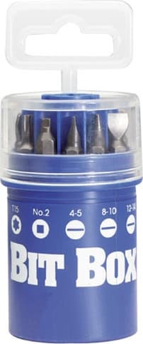 Proto J61901 - Insert Bits, 1/4in Drive, with Storage Box, Screwdriver Handle, Full Polish, 10 Piece