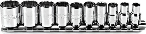 Proto J47104 - 1/4' Standard Socket Set, 10 pc, 3/16', 9/16'
