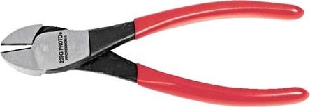Proto J210G - Cutting Pliers, Diagonal, Powerful Leverage, 8-1/2' OAL, Red Plastisol Handles