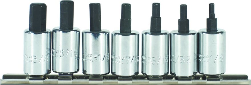 Proto J4990-7ST - 3/8' Drive 7 Piece Short Hex Bit Set