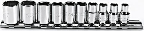 Proto J47106 - 10 Piece SAE 6 Point 1/4' Drive Socket Set
