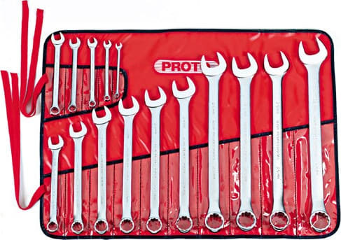 Proto J1200P-MASD - 15 Pc. Metric Combination Wrench Set- 12 PT