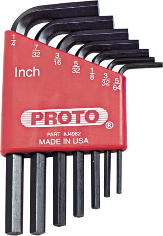Proto J4982 - Hex Ket Set Inch 7pc 5/64-1/4' Proto