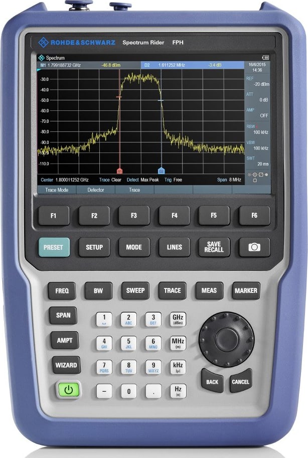 Rohde and Schwarz FPH.13 - Spectrum Rider, 5 kHz to 13.6 GHz Handheld Spectrum Analyzer