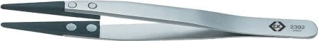 CK Tools T2392 - Carbofib ESD Round Tip Tweezer, 130mm