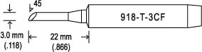 Hakko 918-T-3CF Tip