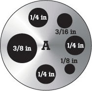 Fluke 9190-INSA Insert 'A' 9190A, imperial miscellaneous holes