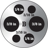 Fluke 9190-INSB Insert 'B' 9190A, imperial comparison holes