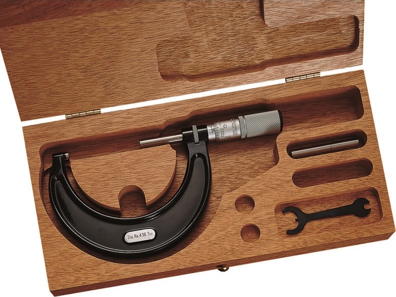 Starrett 922 - Wood Case for 3” (75mm) Micrometers