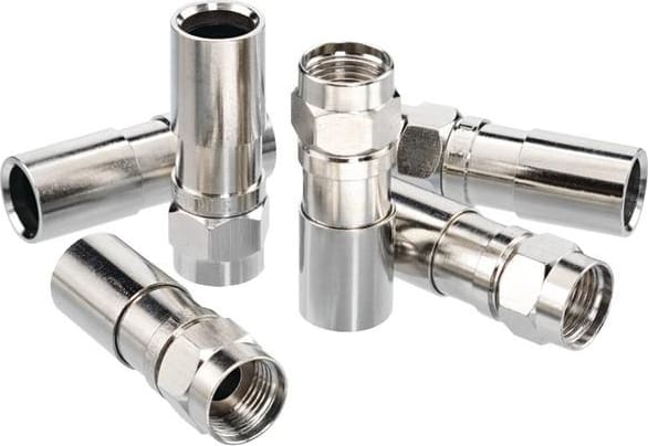 Ideal 92-656 RG-6 Reg/Tri/Quad Compression F-Connector Jar of 100