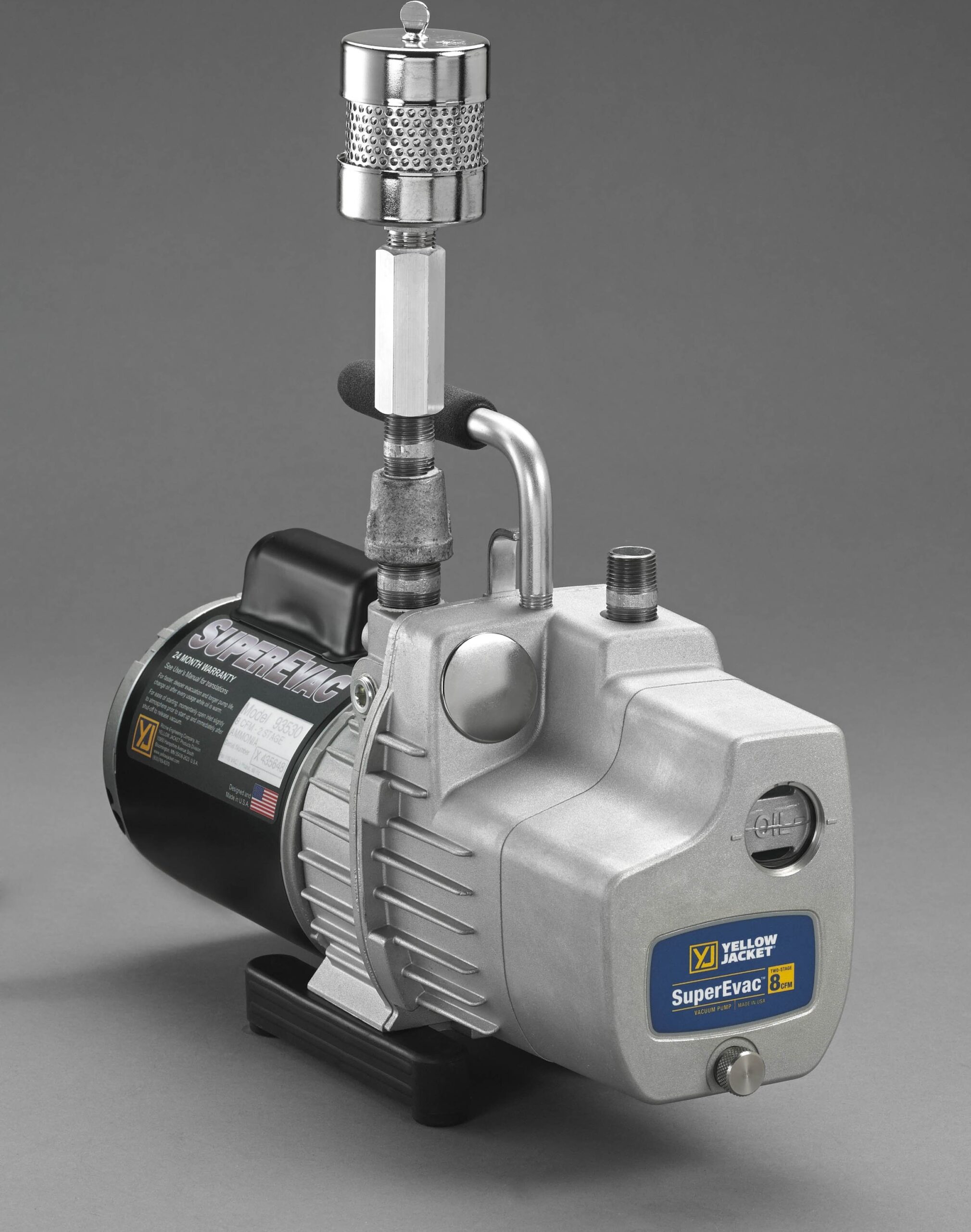 Yellow Jacket 93530-OB HVAC Vacuum Pumps - Number of Stages (Pumps): 2, Vacuum (Vacuum Pumps): 8.0 cfm, Line Power (Pumps): 110-120 VAC