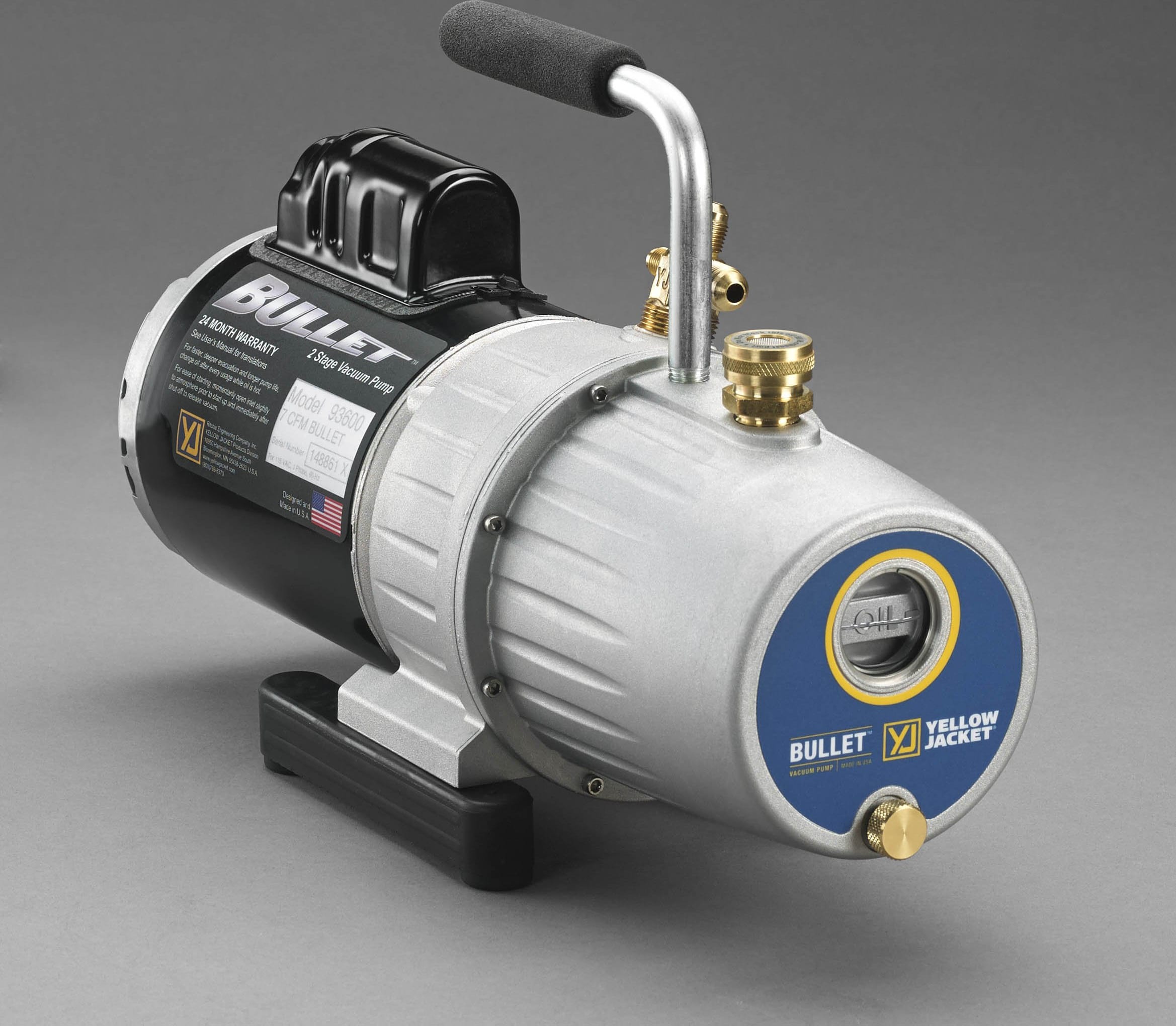 Yellow Jacket 93610 - Bullet 2 Stage Vacuum Pump, 200/165 L/M, EU/UK