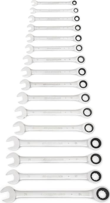 GEARWRENCH 9416 Combination Wrench Set, Ratcheting, Box End, 16 Pieces, Metric