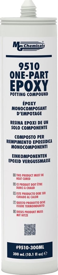 MG Chemicals 9510-300ML - Epoxy Potting Compound, 1-part, Black, 300 mL Cartridge, 9510 Series
