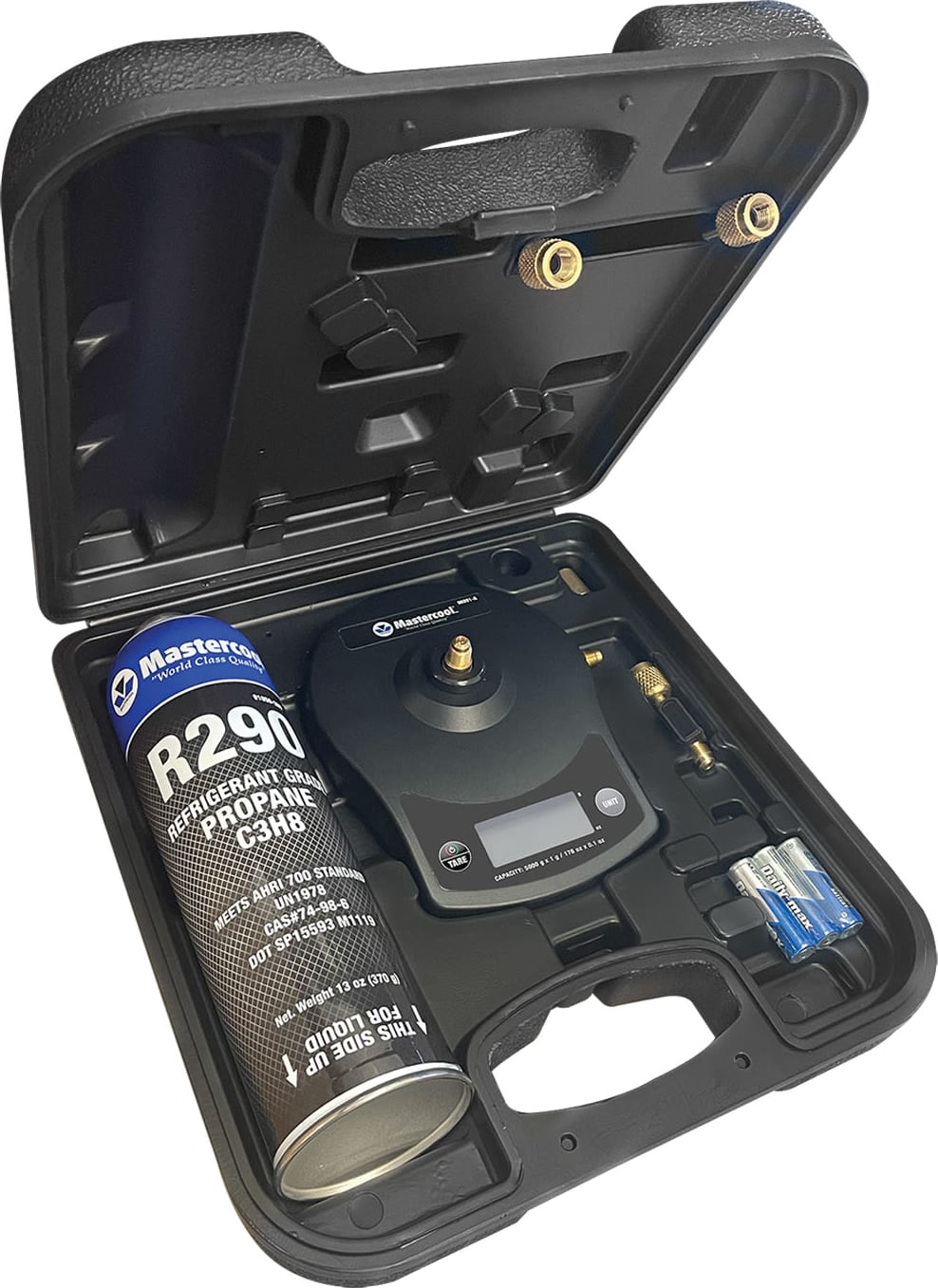 Mastercool 98202-A-290 - High Precision Charging Scale in Case with R290 Refrigerant (13 oz)