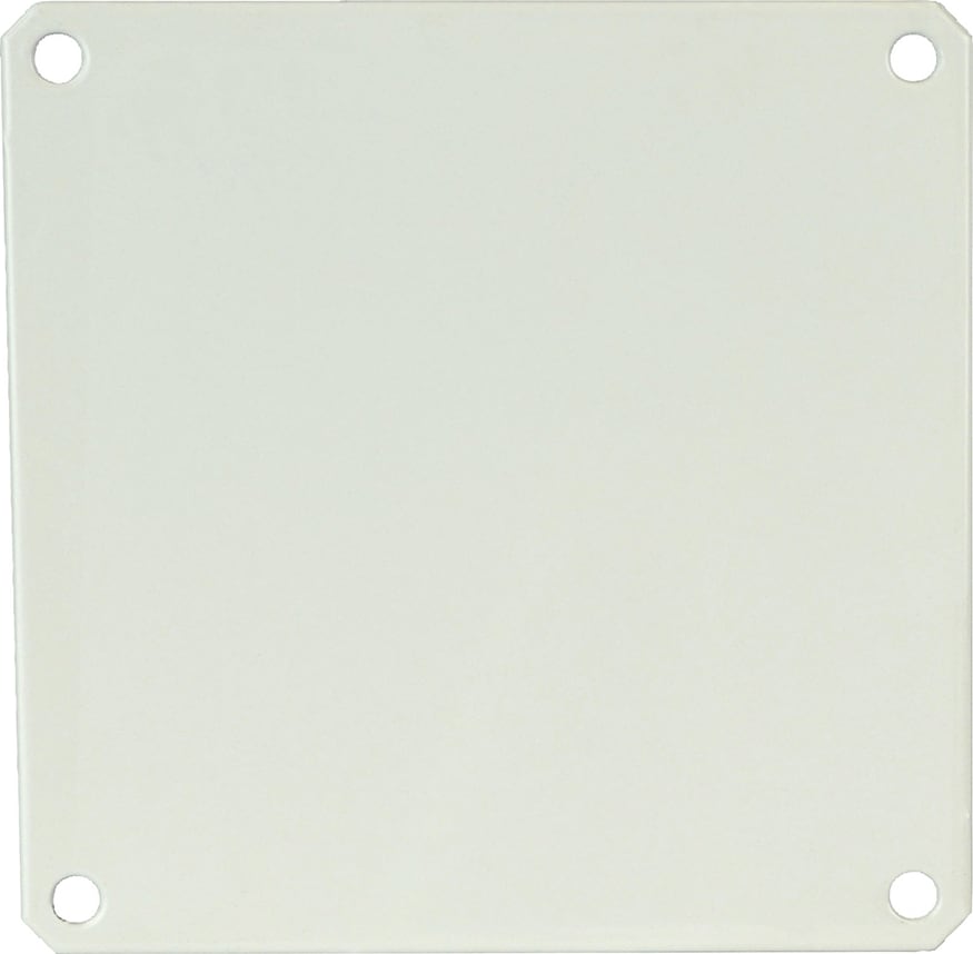 Allied Moulded PL66 White Painted Carbon Steel Back Panel for Use with 6 x 6 Enclosures