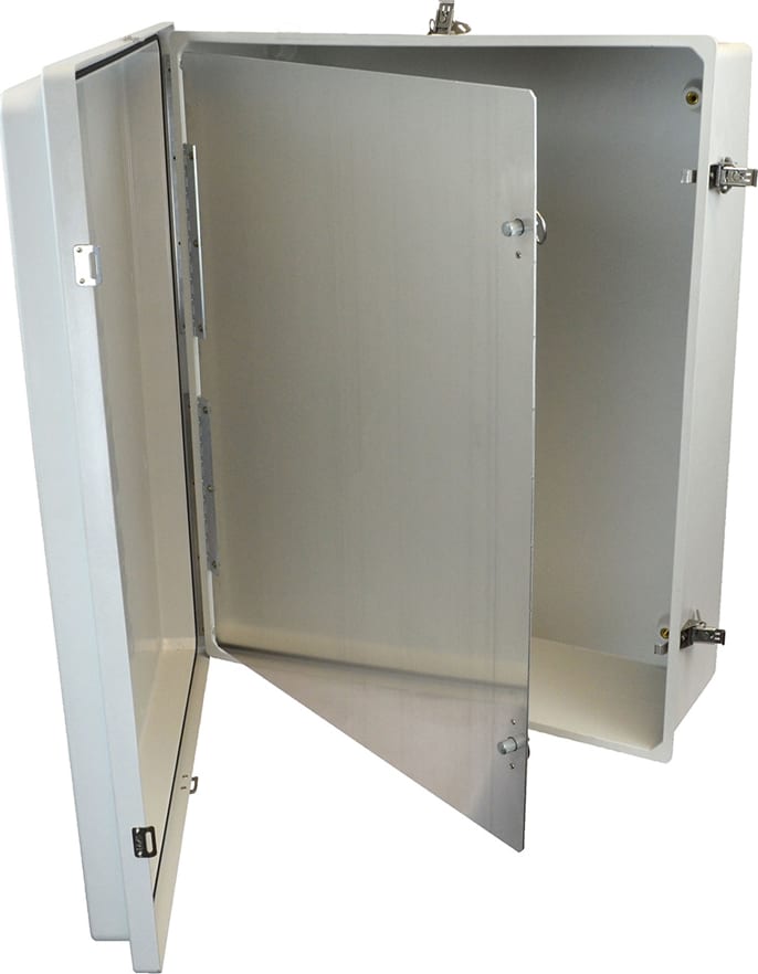 Allied Moulded HFP2420 Aluminum Hinged Front Panel For 24x20 Fiberglass Enclosures