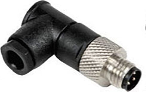Altech CNM08-R4LP0-BP5 - Field-Wired Conn., M8, Male, 90 Deg, 4-pos, Nut