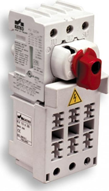 Altech KKV 332 - Disconnect Switch, 3-Pole, 30A, 600V, With 10x38 Midget Fuse Holder