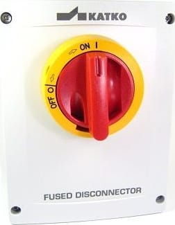 Altech KKVM 332CC Y/R - Disconnect Switch, NEMA 4X, 30A, 600VAC, Fused, Class CC, Yellow/Red, IP65