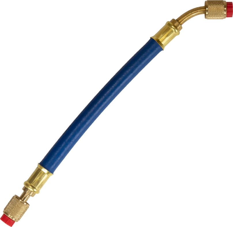 Appion MH380001BAB - MegaFlow 3/8in Filter Dryer Hose, 1ft (1/4in FL to 1/4in 45 Degrees Flare), Blue
