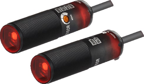 Autonics BRQP5M-TDTA - Sensor, Photo, Plastic body, Through beam, 5M Sensing Distance, Light and Dark On, NPN Output, 10-30 VDC