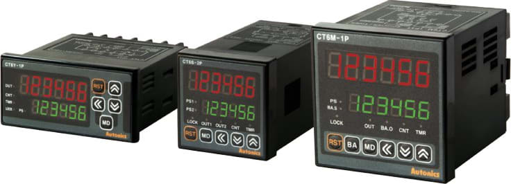 Autonics CT4S-1P2 Counter and Timer, 1/16 DIN, 4-Digit, LED, 1 Preset