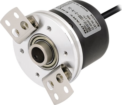 Autonics E58HB12-360-3-N-24 - Encoder, Incremental, 58mm, 12mm Hollow built-in, 360 PPR, A, A/, B, B/, Z, Z/ Line driver output, 12-24VDC