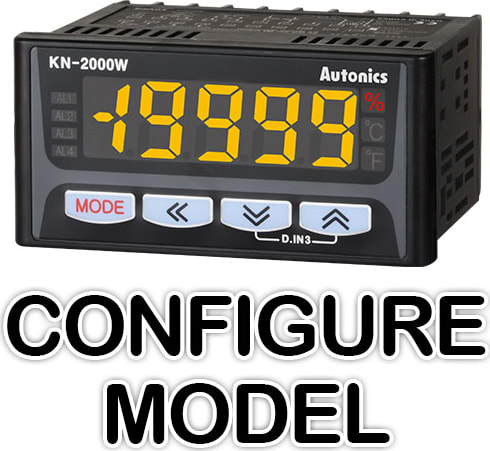 Autonics KN-2000W Panel Meters - Size Rectangular: 1/8 DIN, Type (Process Panel Meter): General Purpose, Display (Process Panel Meters): LED