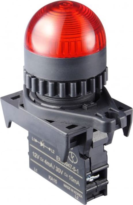 Autonics L2RR-L1RL - 22/25 mm Pilot Light, Red, Dome Head, LED 100-220VAC