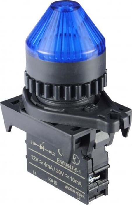 Autonics L2RR-L2BD - 22/25 mm Pilot Light, Blue, Horn Head, LED 12-30VDC/AC