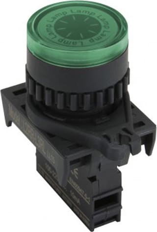 Autonics L2RR-L3GL - 22/25 mm Pilot Light, Green, Flat Head, LED 100-220VAC, L2RR-L3G /w SA-LAG
