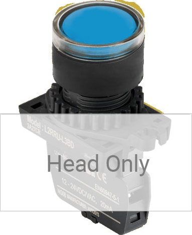 Autonics L2RRU-L3B - 22/25 mm Pilot Light, Blue, Flat Round Head Only, Non Marking(Lamp)