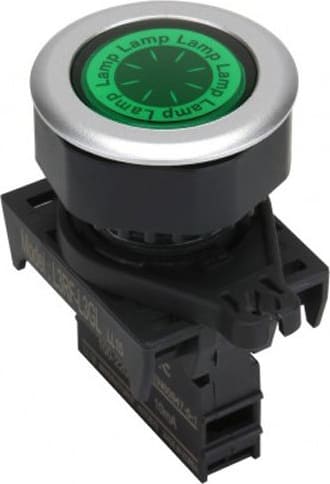 Autonics L3RF-L3GL - 30 mm Pilot Light, Green, Flat Head, LED 100-220VAC