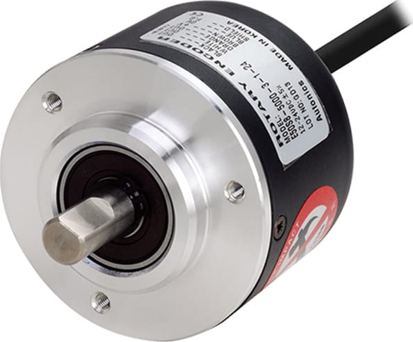 Autonics E50S8-100-3-T-5 - Incremental Rotary Encoder, 50mm, 8mm Shaft, 100 PPR, A,B,Z, Totem Pole Output, 5VDC