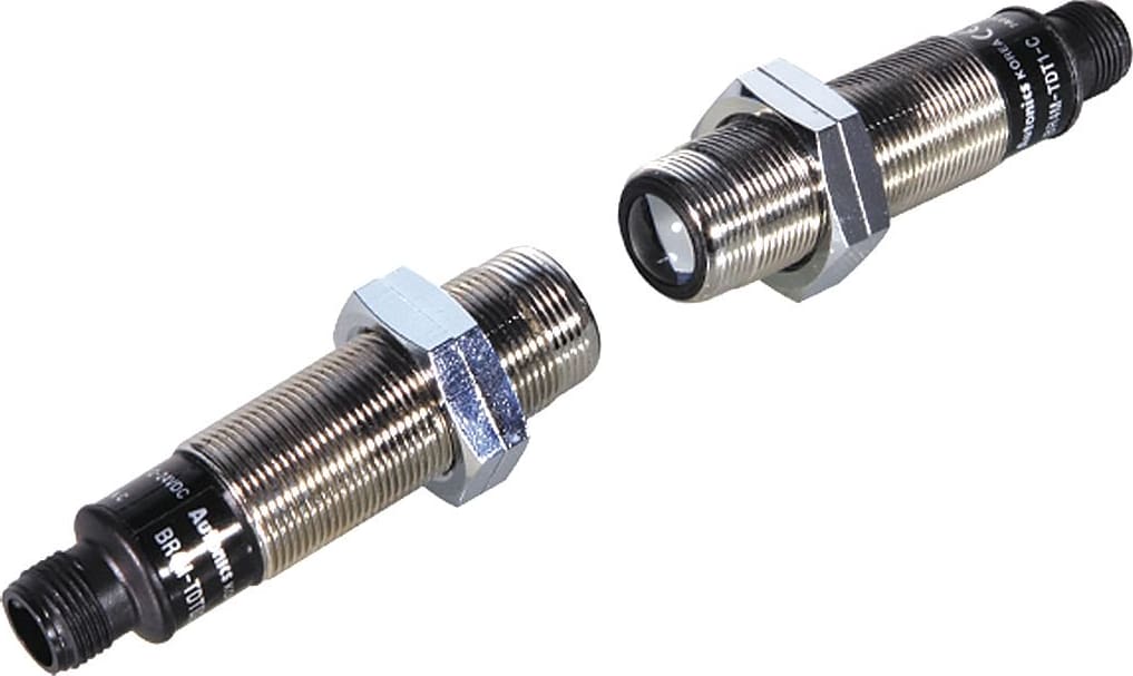 Autonics BR4M-TDTD Photoelectric Sensor, Through Beam, Dark On, NPN Output, 12-24 VDC