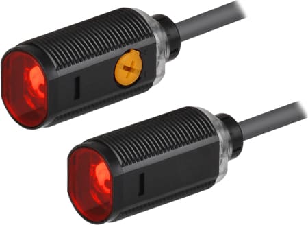 Autonics BRQP20M-TDTB - Cylindrical Type Photoelectric Sensor, Plastic, Front Sensing Type, 20m, Through-beam type, Cable type, NPN Open Collector Output