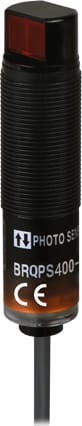Autonics BRQPS400-DDTA Cylindrical Photoelectric Sensor, Diffuse Reflective Type, 400mm Sensing Distance, Cable Type
