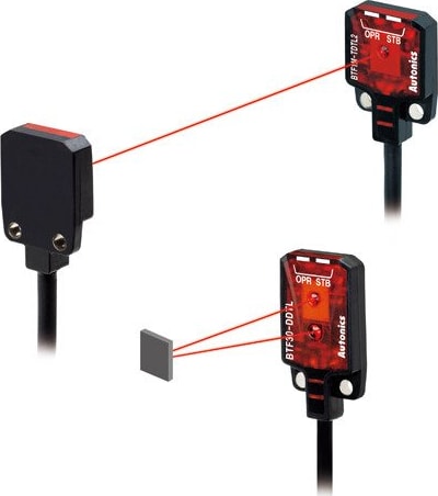 Autonics BTF15-BDTD Photoelectric Sensor, BGS Reflective, 1-15mm Sensing Distance, NPN Output