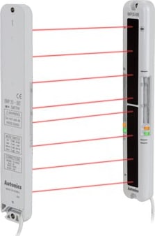 Autonics BWP20-08 Area Sensor, Plastic housing NPN open collector output. 08pcs and 20mm pitch optical axis, 140mm length