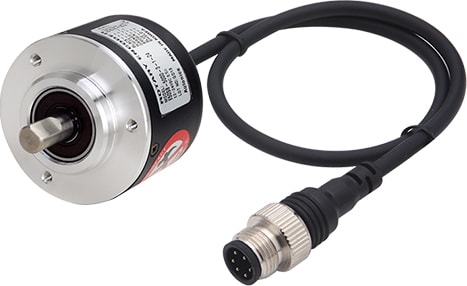 Autonics E50S8-1024-6-L-5-C - Ø50mm Incremental Rotary Encoder, Shaft Type, 1024 P/R, Line Driver Output, Axial Cable Connector Type