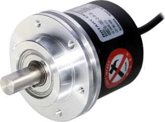 Autonics E58SC10-1000-3-N-24 - Rotary Encoder, Incremental, 58mm, 10mm Shaft Clamping, 1000PPR, A,B,Z, NPN open collector output, 12-24VDC