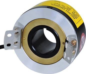 Autonics E80H30-100-3-T-24 - Encoder, Incremental, Diameter 80mm, 30mm Hollow Shaft, 100 PPR, A,B,Z, Totem Pole Output, 12-24VDC