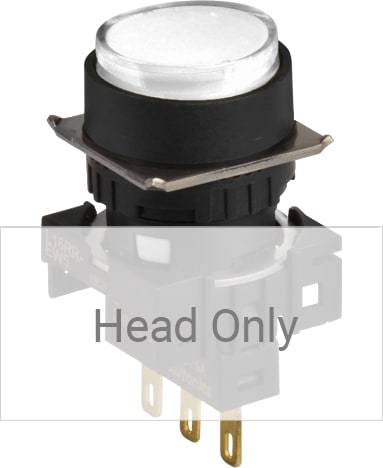 Autonics L16RR-EW - 16 mm Pilot Light, 6 Round Type, Extend, White, Head Only