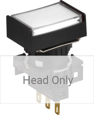 Autonics L16RRT-HW - 16 mm Pilot Light, Rectangular Type, Half Guard, White, Head Only