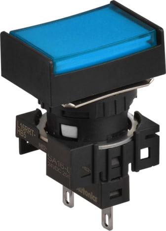 Autonics L16RRT-HB24 - 16 mm Pilot Light, Rectangular Type, Half Guard, Blue, Head