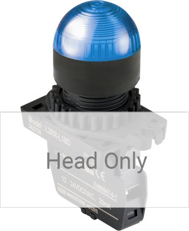 Autonics L2RR-L1B - 22/25 mm Pilot Light, Blue, Dome Head Only