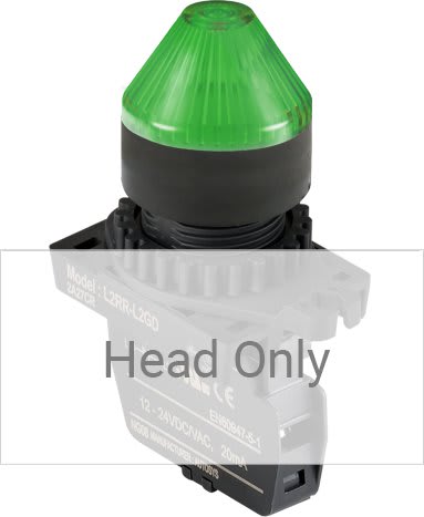 Autonics L2RR-L2G - 22/25 mm Pilot Light, Green, Horn Head Only